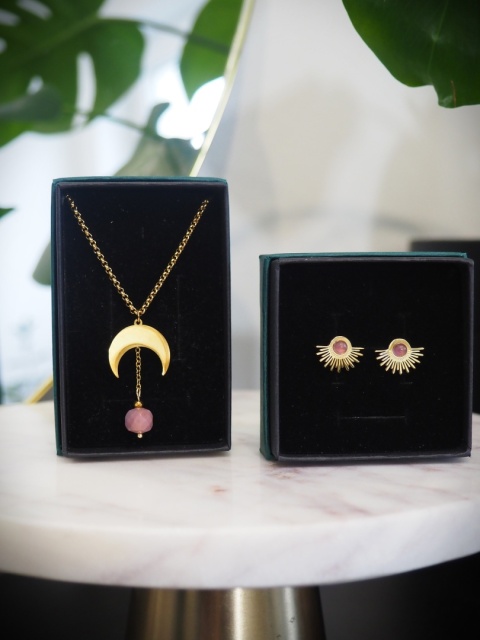 Kolczyki zachód słońca Ametyst