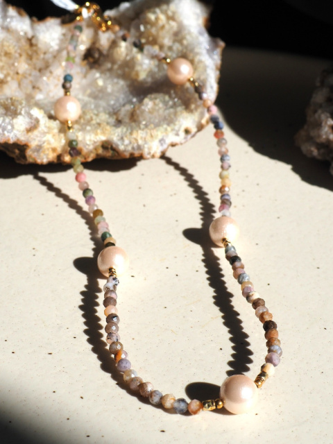 Naszyjnik Opal peruwiański