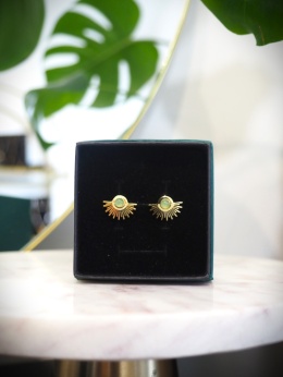 Kolczyki zachód słońca Awenturyn