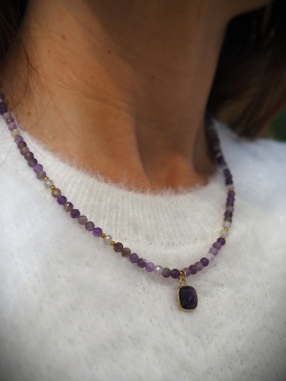 Naszyjnik Ametyst & Labradoryt